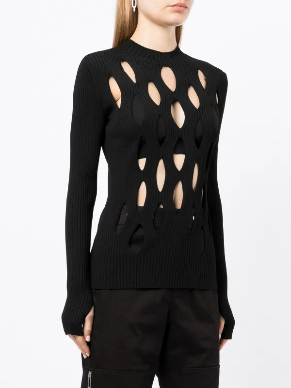 Dion Lee カットアウトトップス Dion Lee カットアウト ニットトップ | ブラック | FARFETCH JP