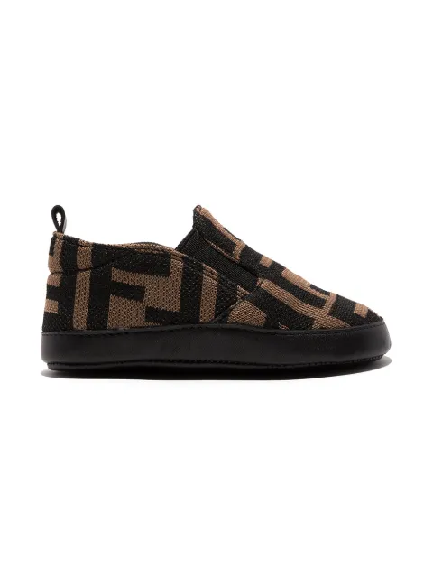Fendi Kids خف بنقش FF