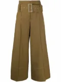 10 CORSO COMO high-waist belted wide-leg trousers - Brown