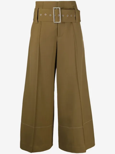 10 CORSO COMO pantalon ample à taille haute ceinturée