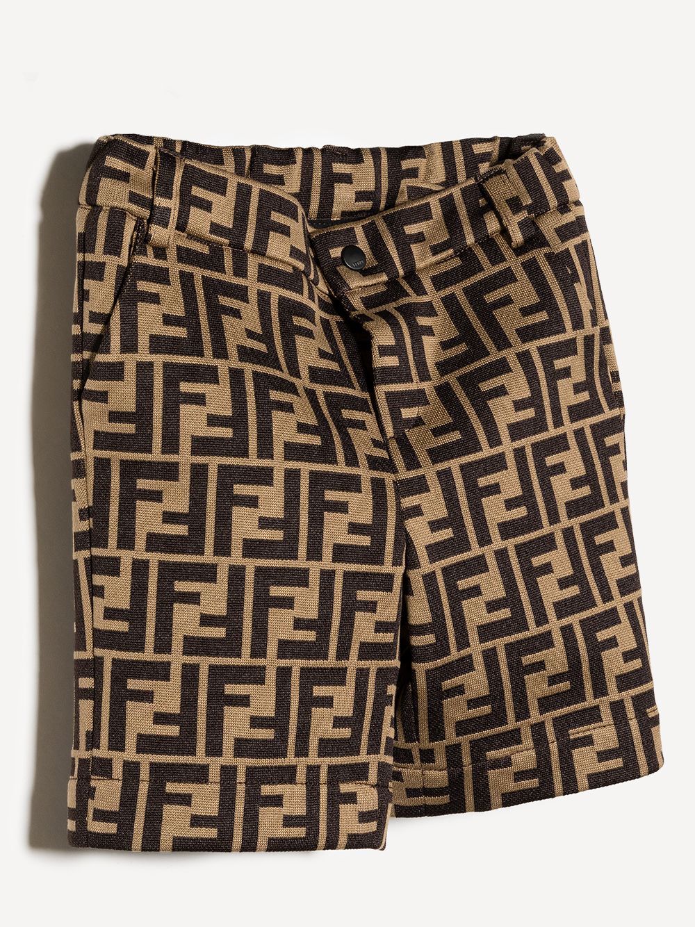 Shop Fendi Ff-logo Shorts In Brown