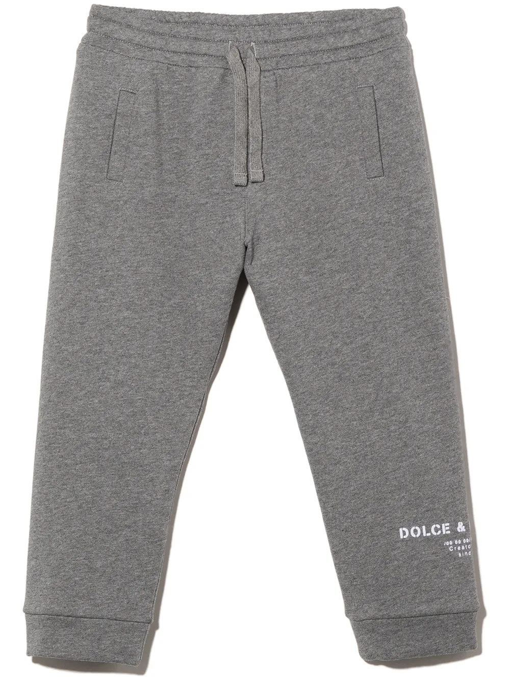 

Dolce & Gabbana Kids pants con logo estampado - Gris