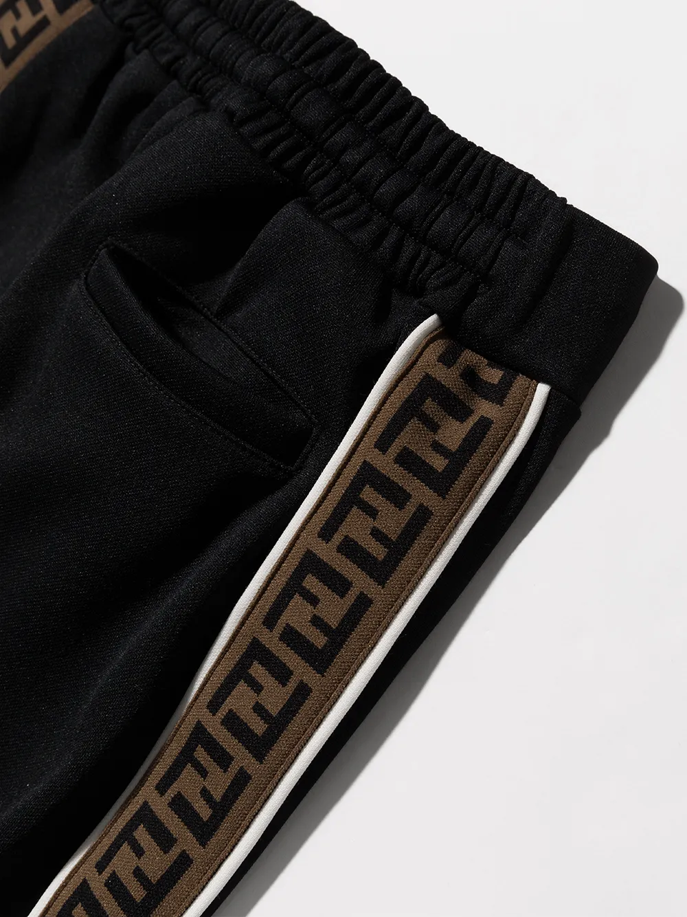 Fendi Kids Trainingsbroek met logo patroon Zwart