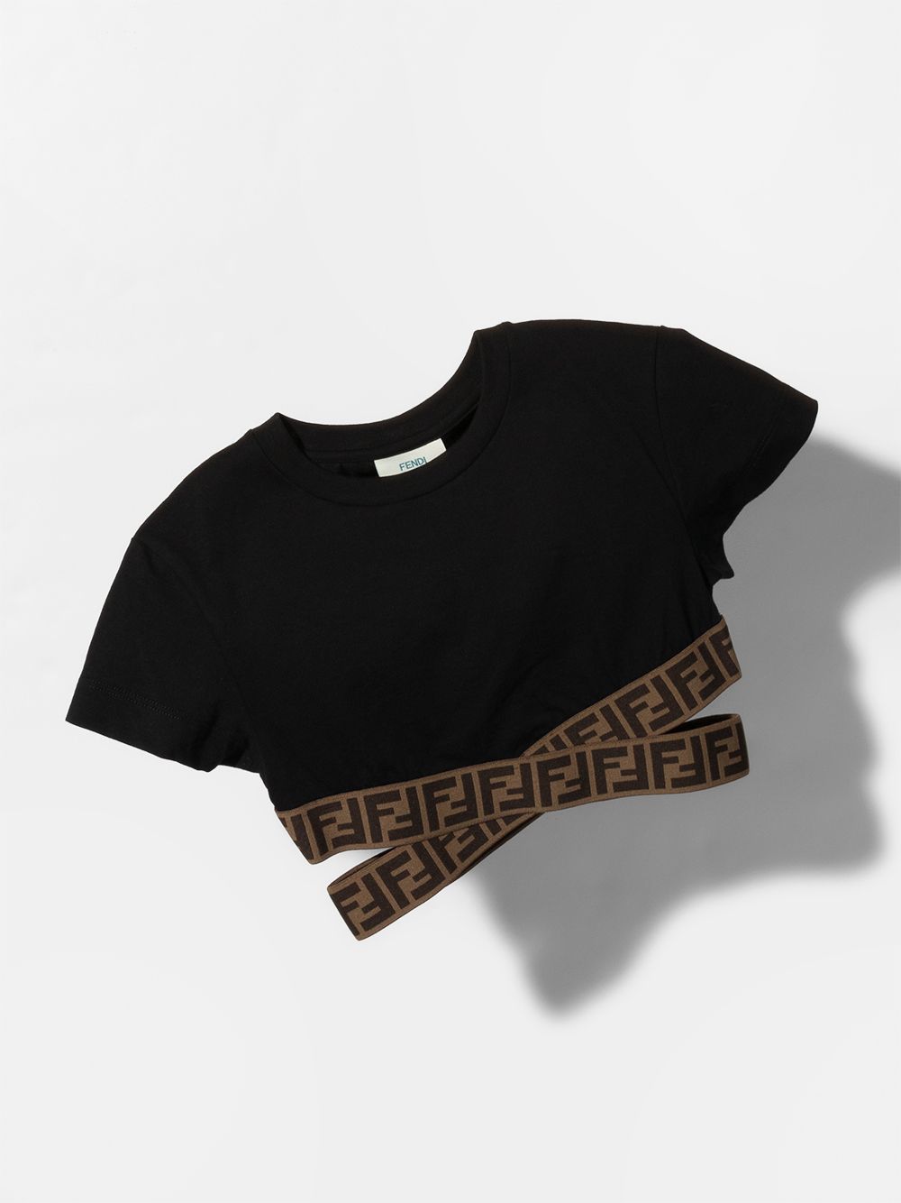 Fendi Kids Cropped top - Zwart