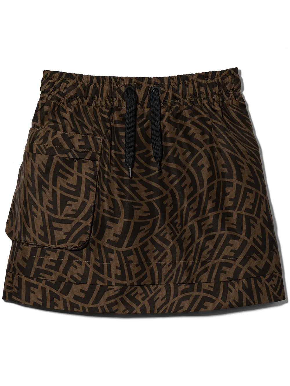Fendi Kids юбка с кулиской и принтом FF Vertigo
