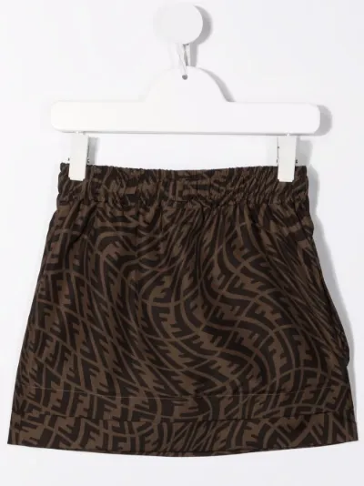 FF Vertigo-print drawstring skirt 