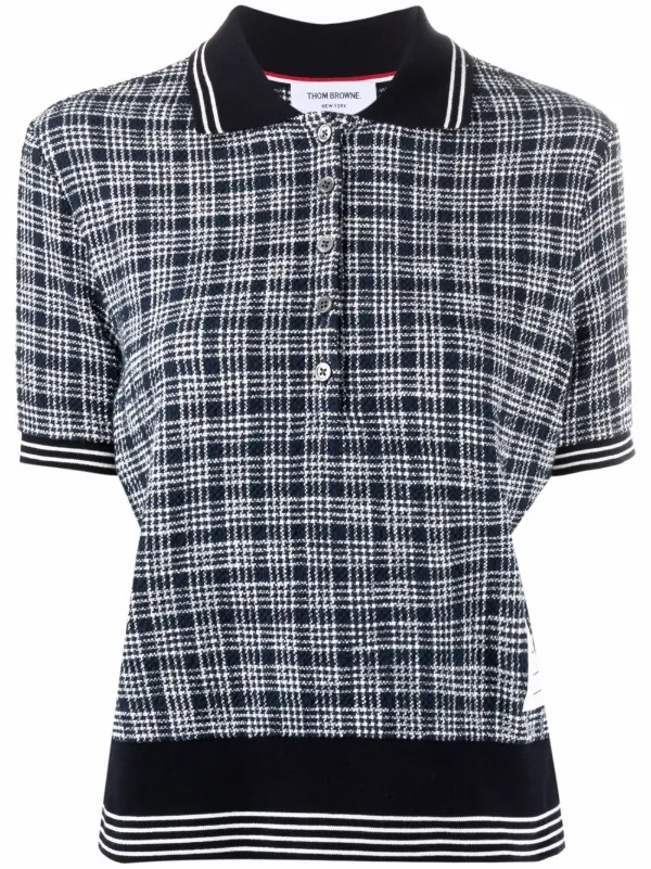 Thom Browne check-pattern Polo Shirt 