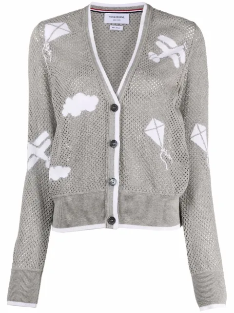 Thom Browne Sky Icons Cardigan