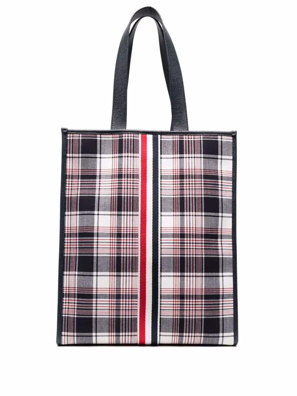

Thom Browne tote con motivo de rayas RWB - Azul