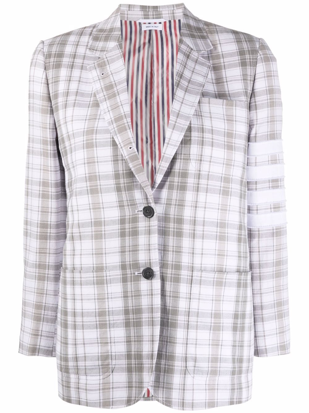 Thom Browne check sports jacket - White