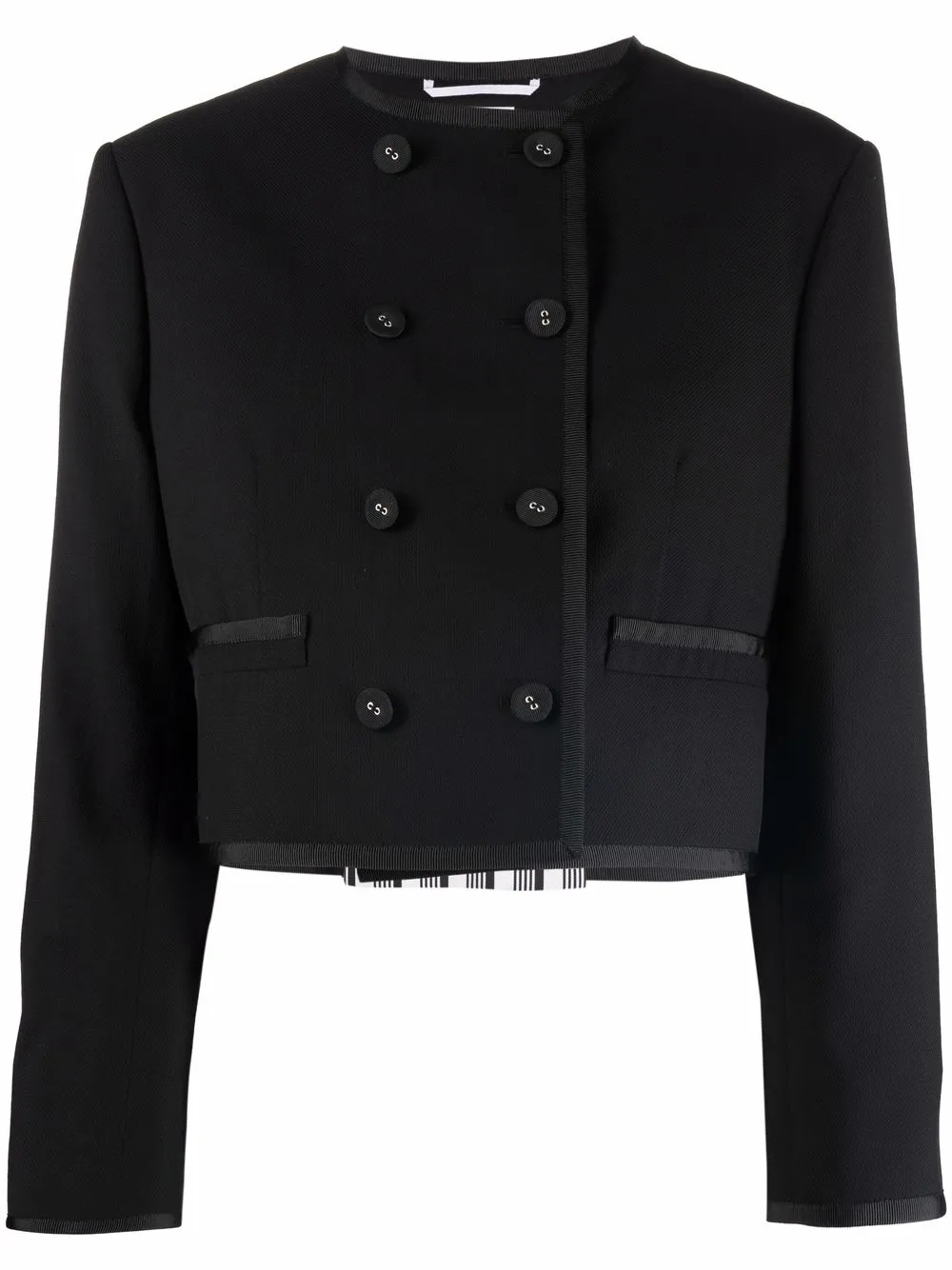 

Thom Browne button-front knitted jacket - Black