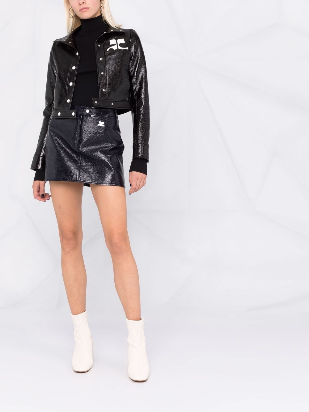 Image 2 of Courrèges faux-leather mini skirt