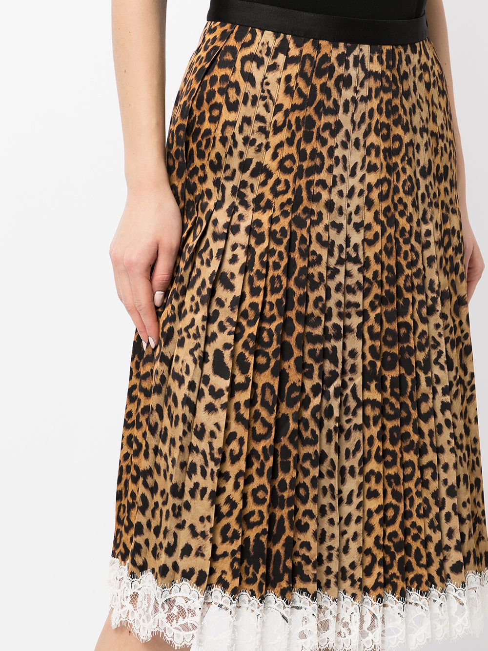 фото Commission плиссированная юбка midnight с леопардовым принтом