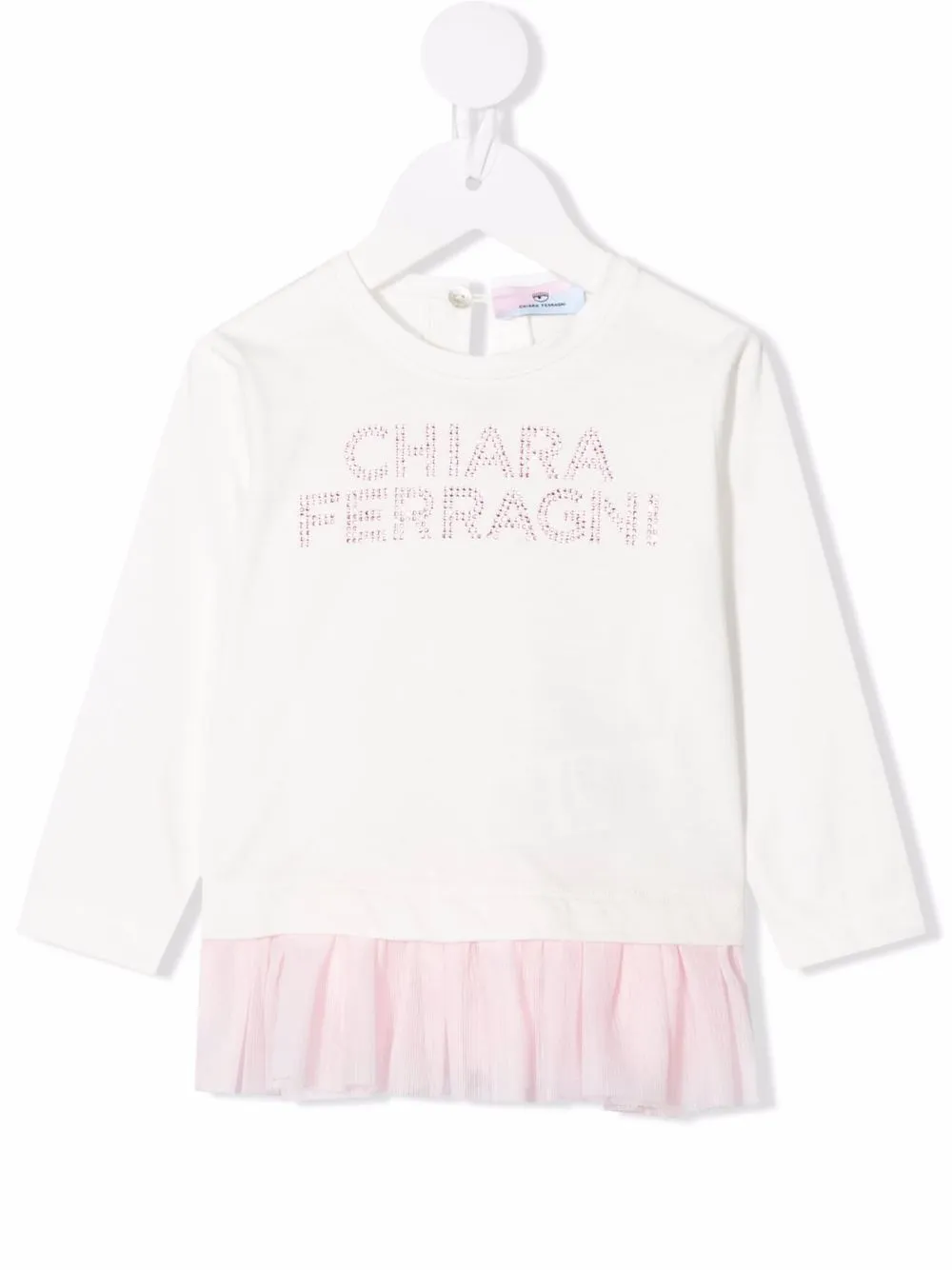 

Chiara Ferragni Kids suéter con logo estampado - Blanco