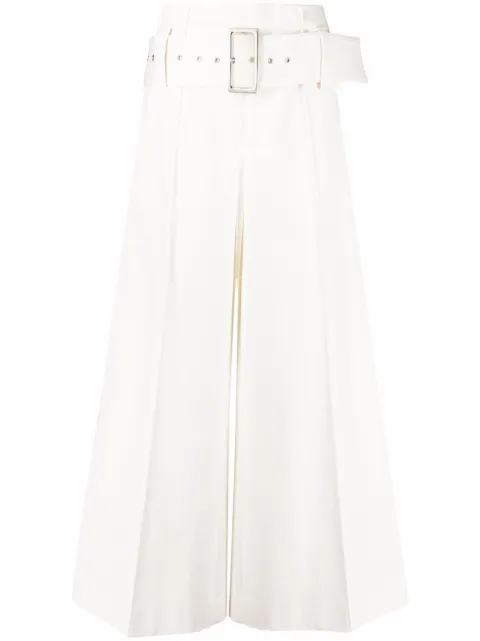 10 CORSO COMO high-waist belted wide-leg trousers