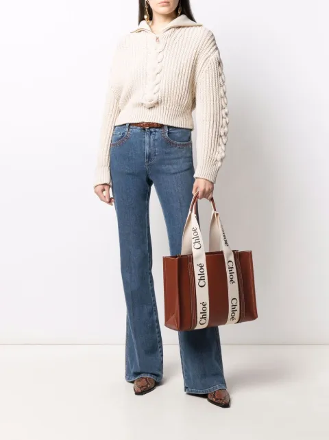cream beach bag