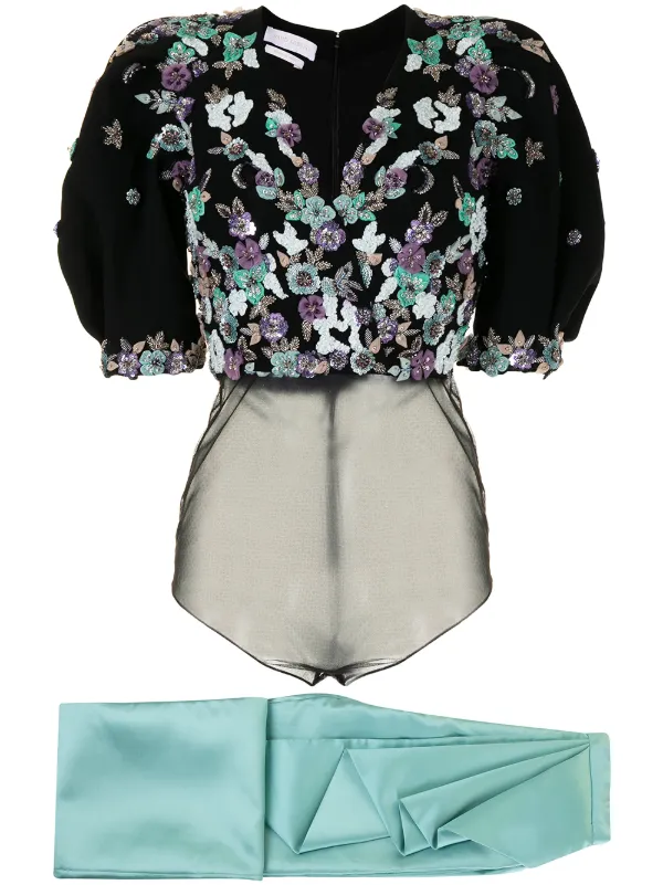Shop Saiid Kobeisy floral-bead 
