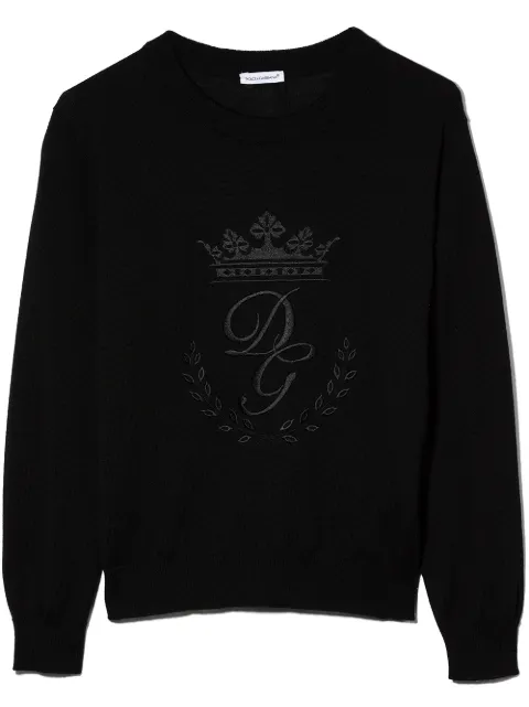 Dolce & Gabbana Kids كنزة 'هيرتدج' برقبة مستديرة