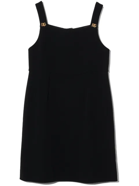 Dolce & Gabbana Kids DG plaque pinafore dress