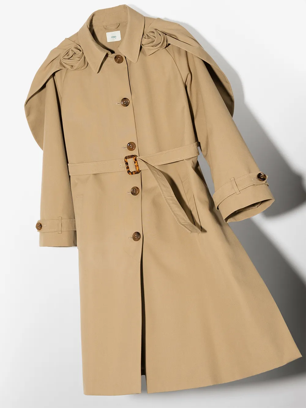 Fendi Kids Cape-Trenchcoat mit Rosenapplikation | Mäntel | Image 3