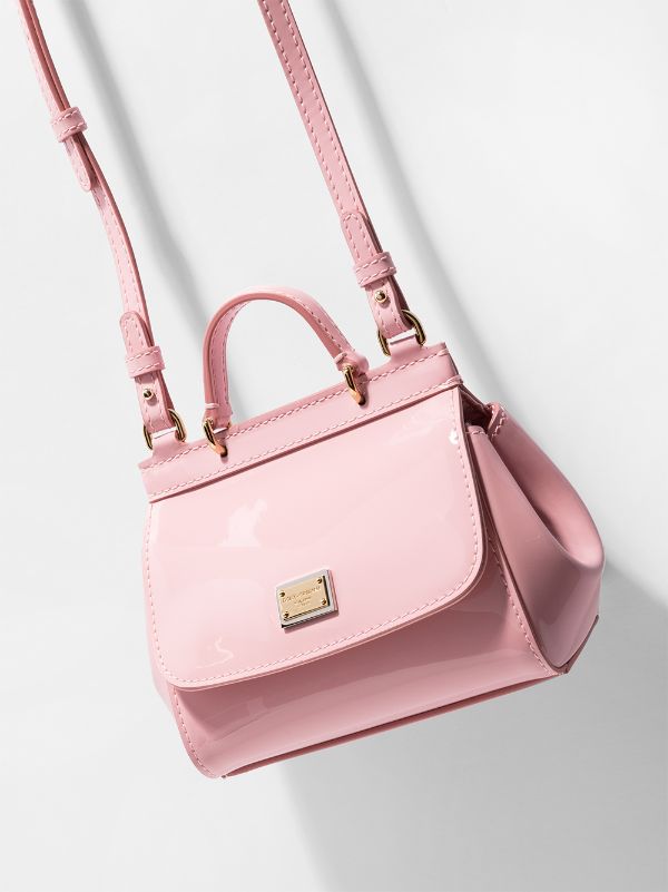 Dolce & Gabbana Pink Leather Small Miss Sicily Top Handle Bag