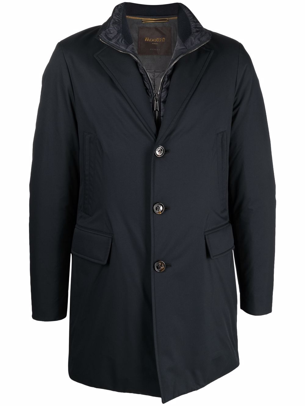 Image 1 of Moorer layered button-front coat