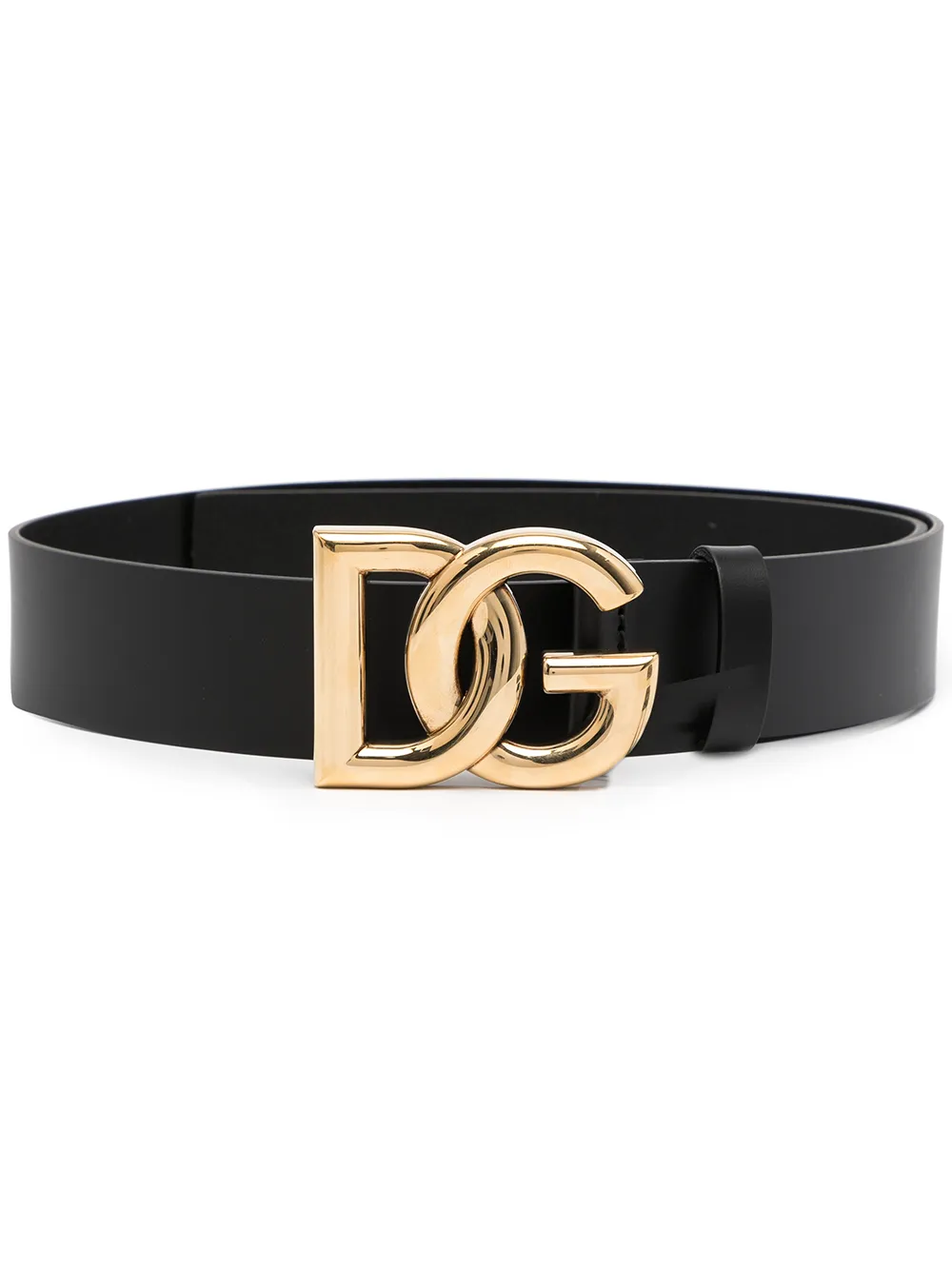 Shop Dolce & Gabbana Logo-plaque Leather Belt In Black