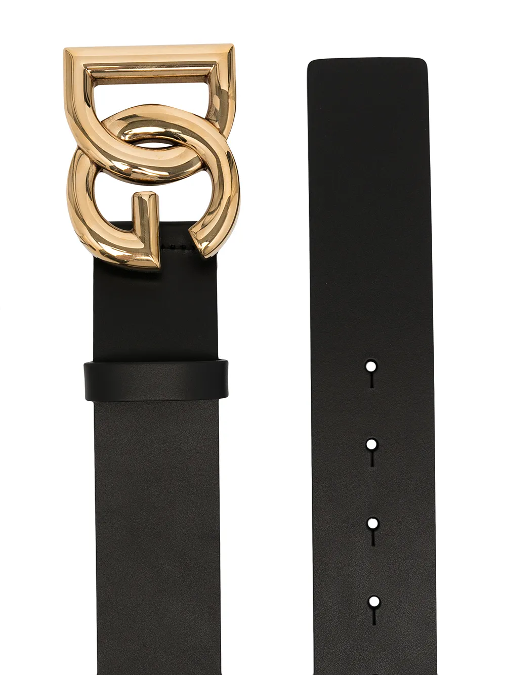 Shop Dolce & Gabbana Logo-plaque Leather Belt In Black