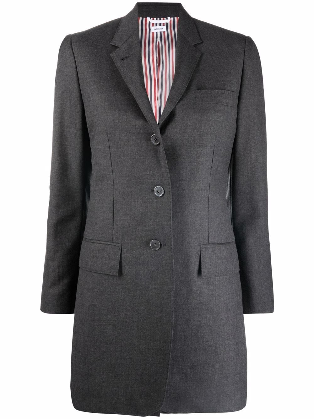 

Thom Browne abrigo largo Sport - Gris