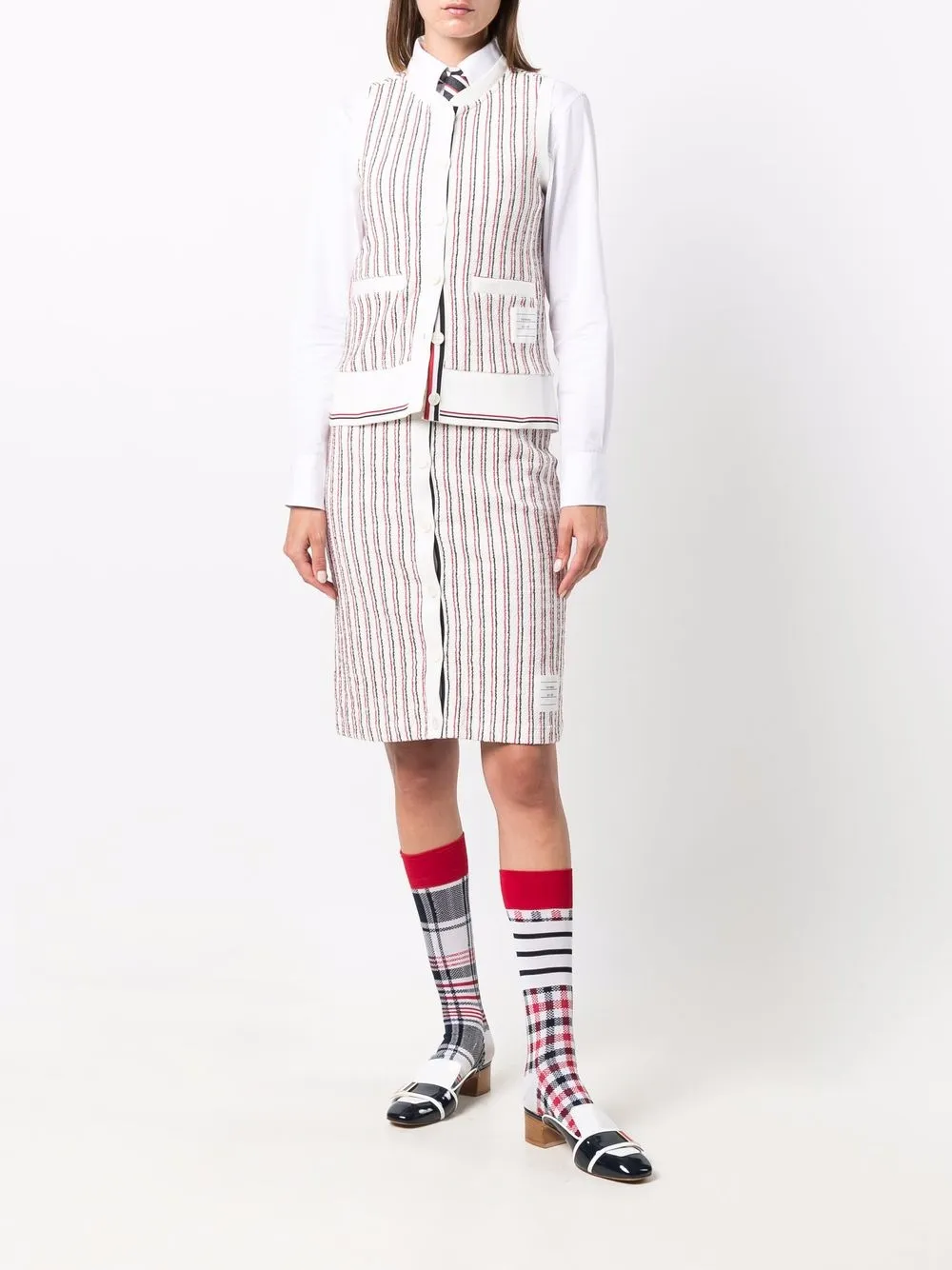 фото Thom browne юбка с полосками rwb