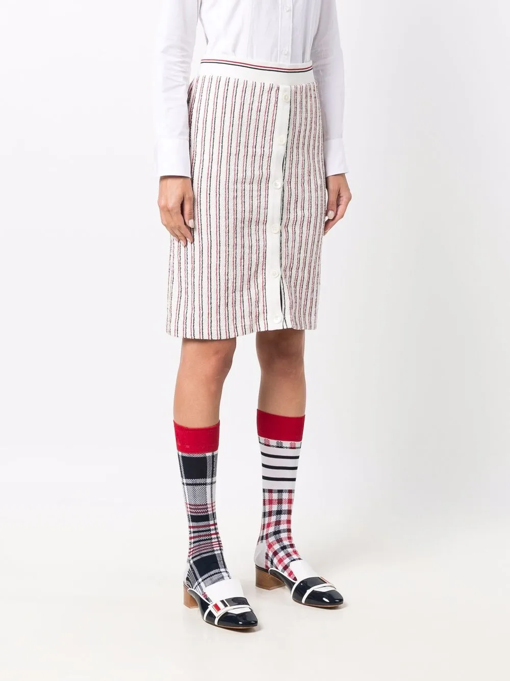 фото Thom browne юбка с полосками rwb