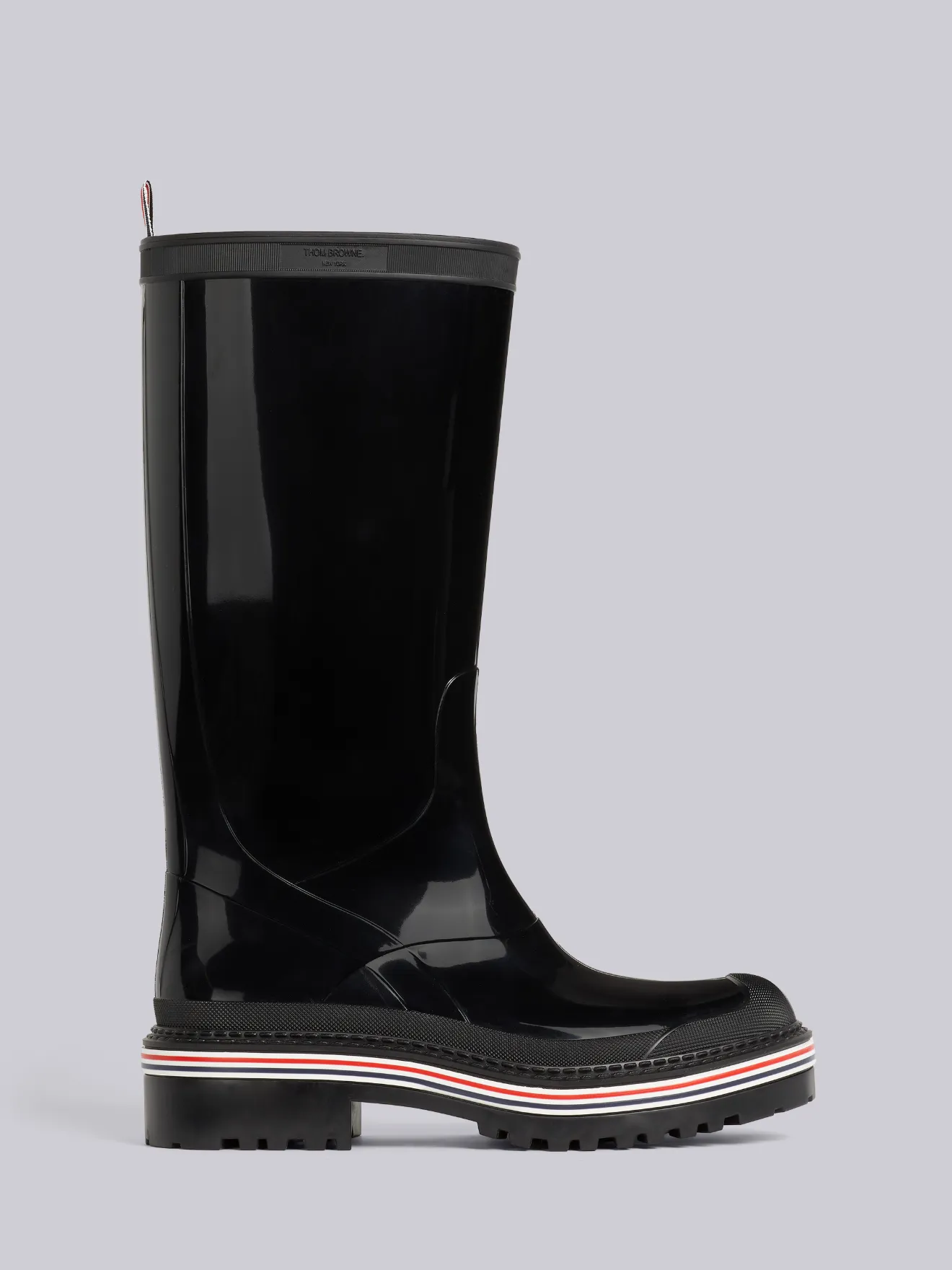 Molded Rubber Knee High Rain Boot Thom Browne Official