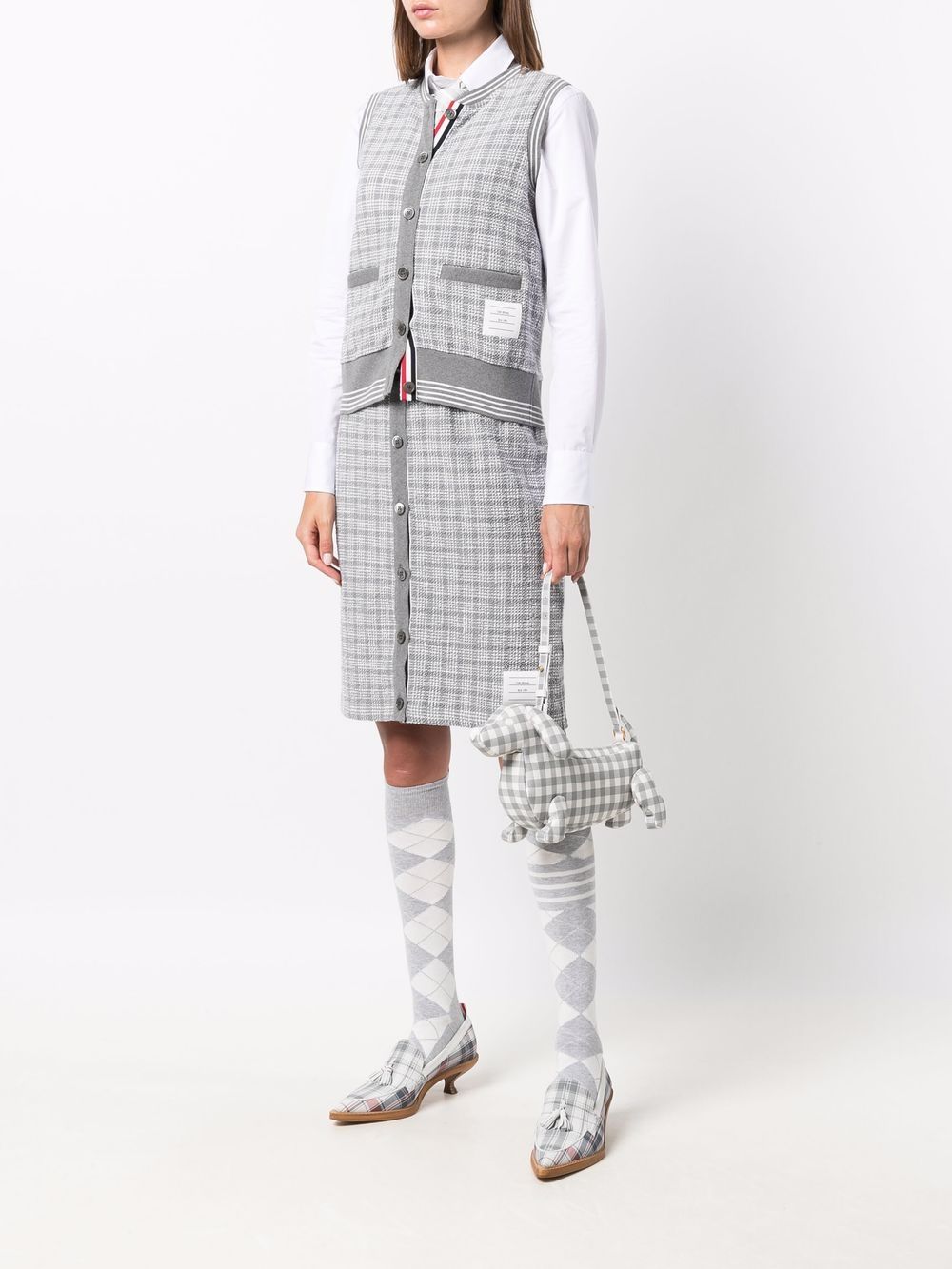 фото Thom browne клетчатая сумка hector