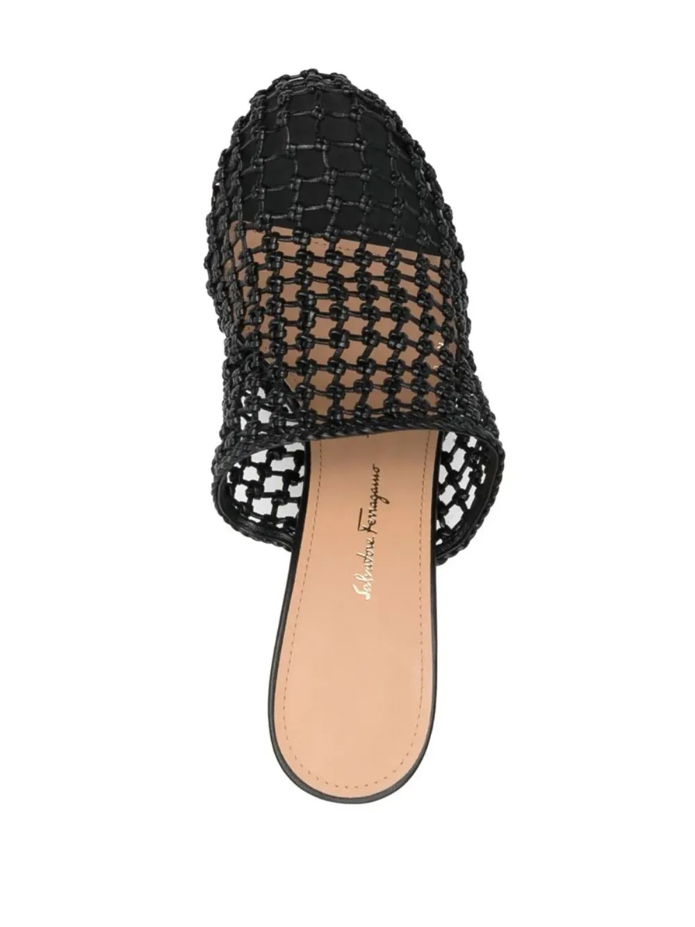 Ferragamo Ella muiltjes met hoge hak Zwart