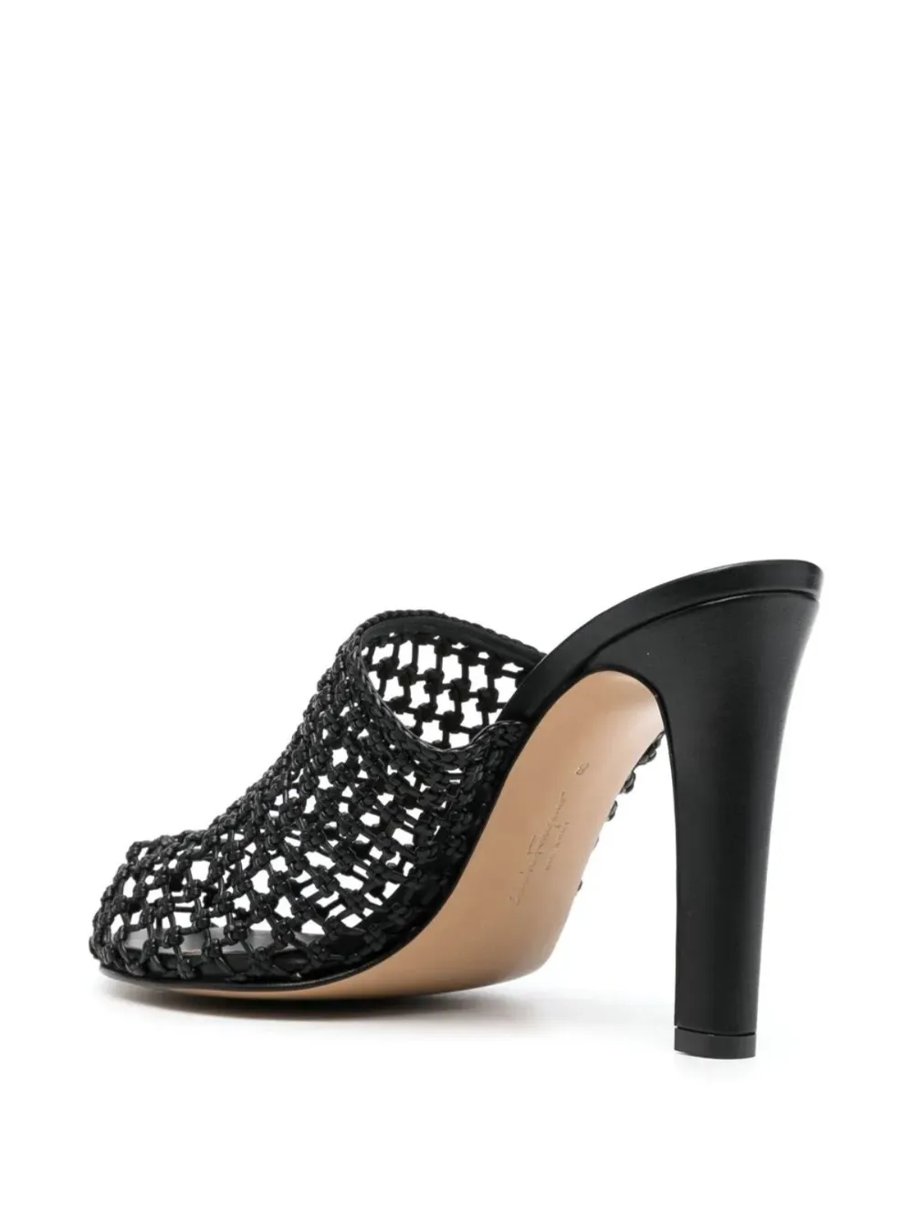 Ferragamo Ella muiltjes met hoge hak Zwart