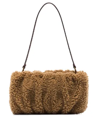 STAUD Bean Shearling Shoulder Bag Farfetch