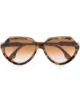 Image 1 of Victoria Beckham Eyewear Faceted Round printed sunglasses