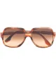 Image 1 of Victoria Beckham Eyewear Milled Navigator oversized-frame sunglasses