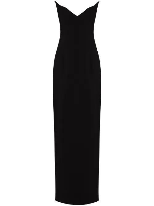 Robe-bustier longue à col v - Mônot - Modalova