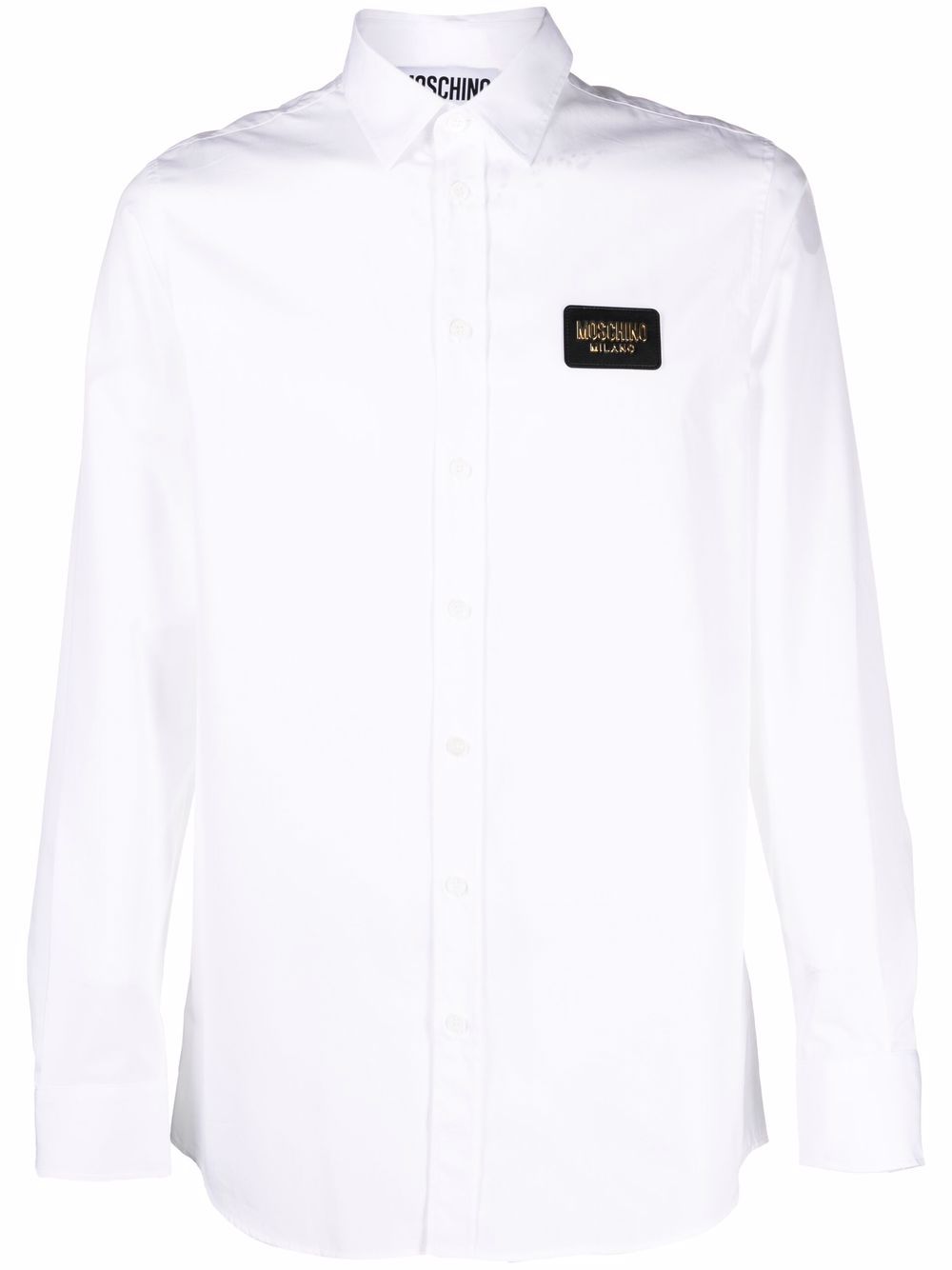 

Moschino camisa con placa del logo - Blanco