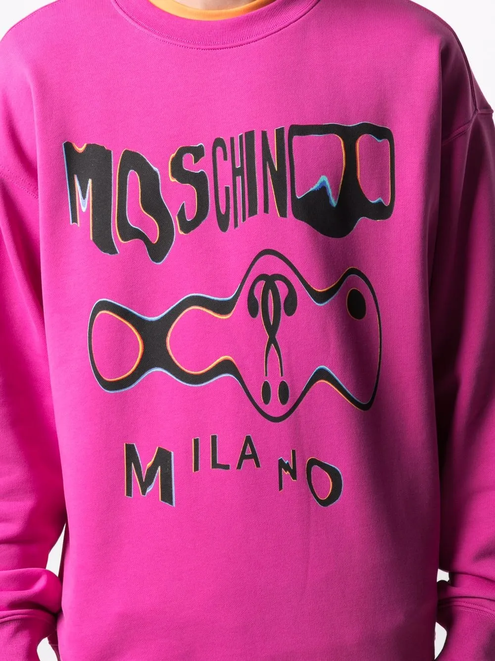 фото Moschino толстовка с приспущенными плечами и графичным принтом