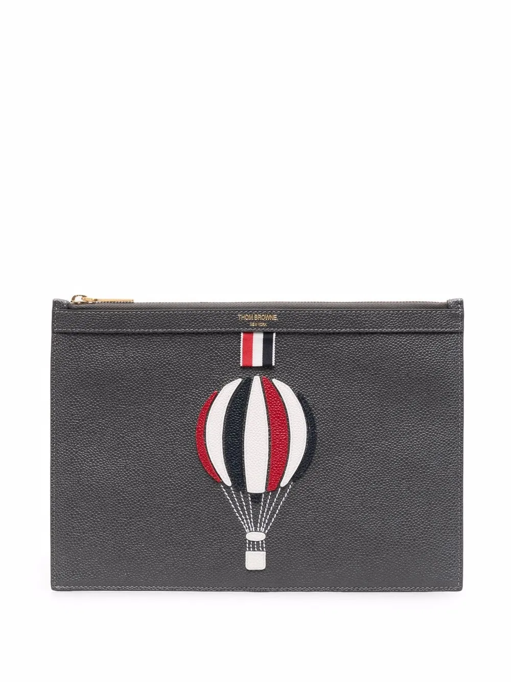 

Thom Browne bolsa de mano con detalle de rayas - Gris