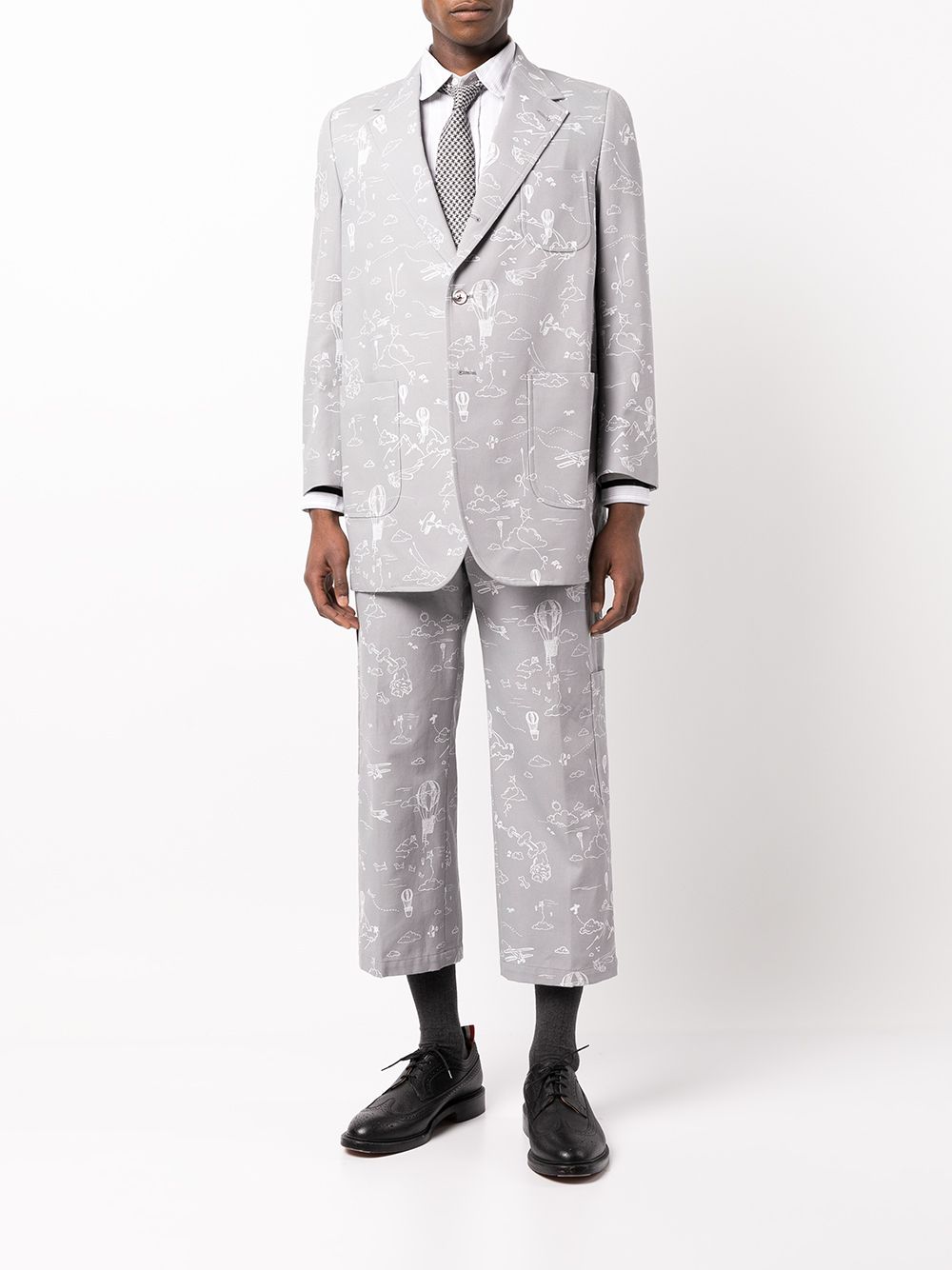 Thom Browne Broek met opgestikte zak - Grijs