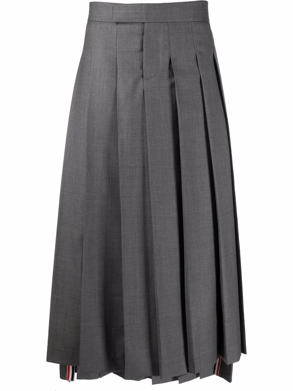 Thom Browne pleated twill skirt - Grey