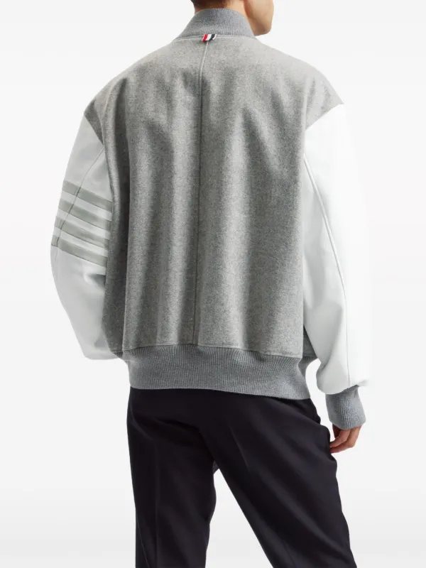 THOM BROWNE☆4LINE ボア ムスタン ジャケット MED GREY フリース THOM BROWNE(トムブラウン) ブルゾン(レディース
