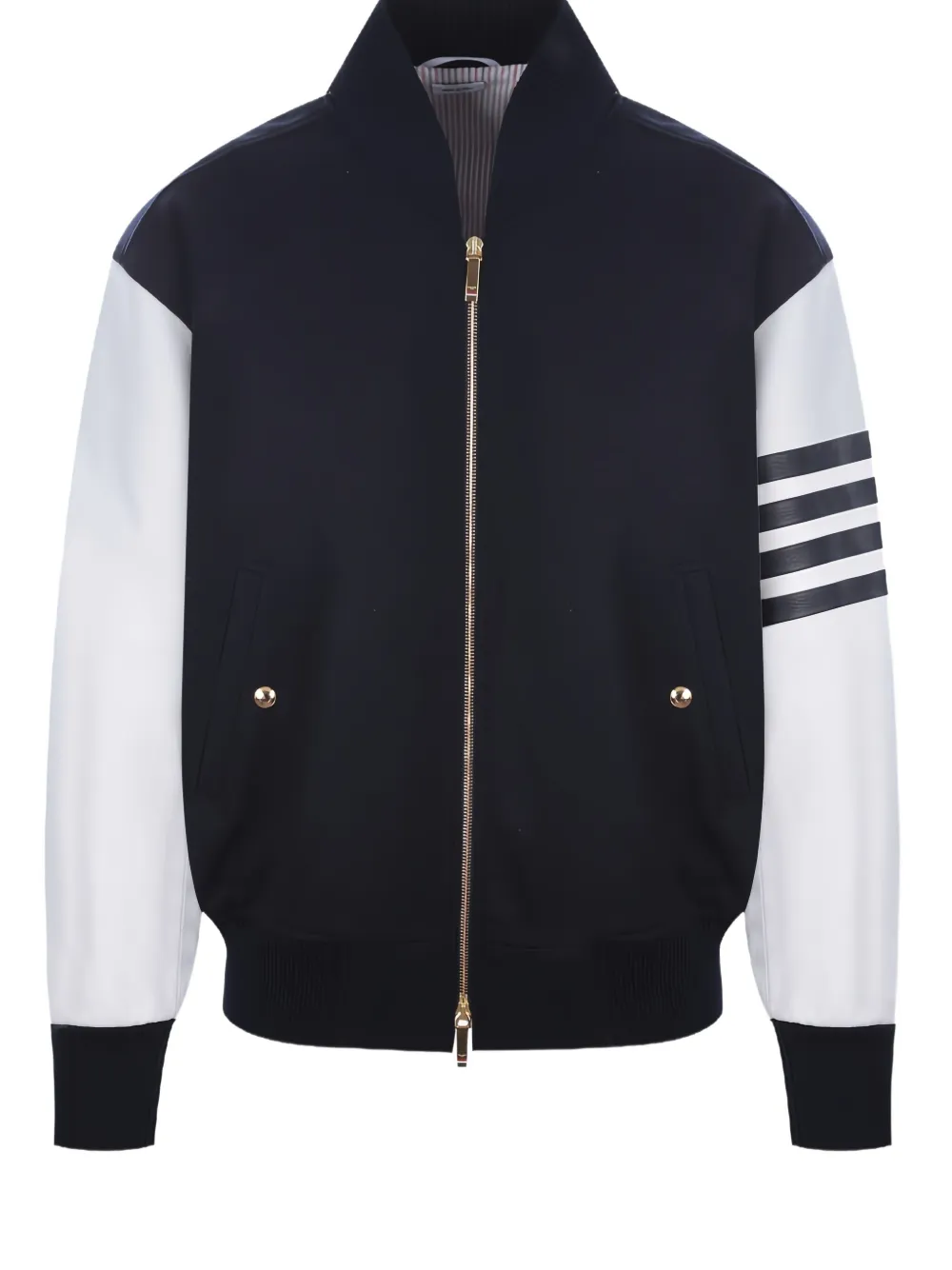 Thom Browne veste bomber à 4 bandes signature | bleu | Image 1