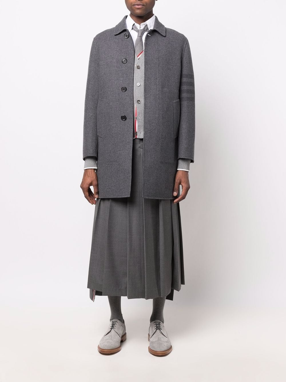 Thom Browne Blazer met enkele rij knopen - Grijs