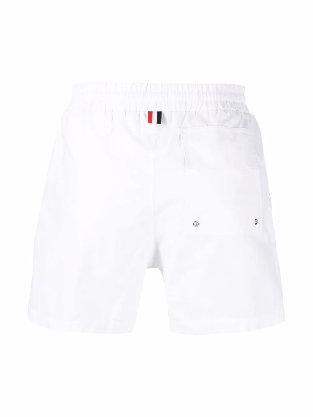 Thom Browne Zwembroek met RWB-streep - Wit
