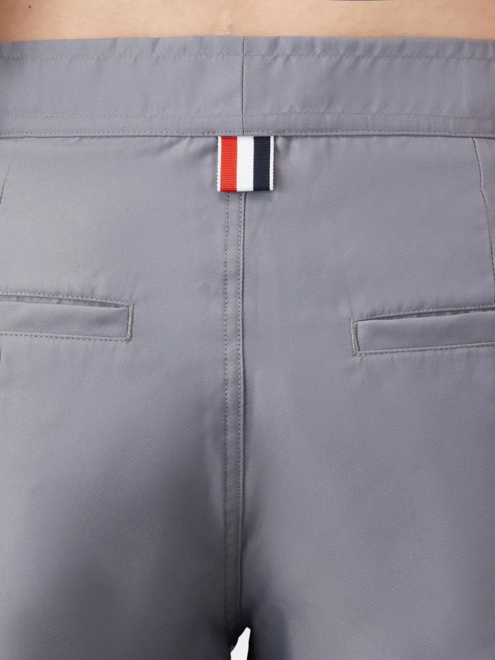 Thom Browne Swim Tech 4-bar Deck Shorts In Blue