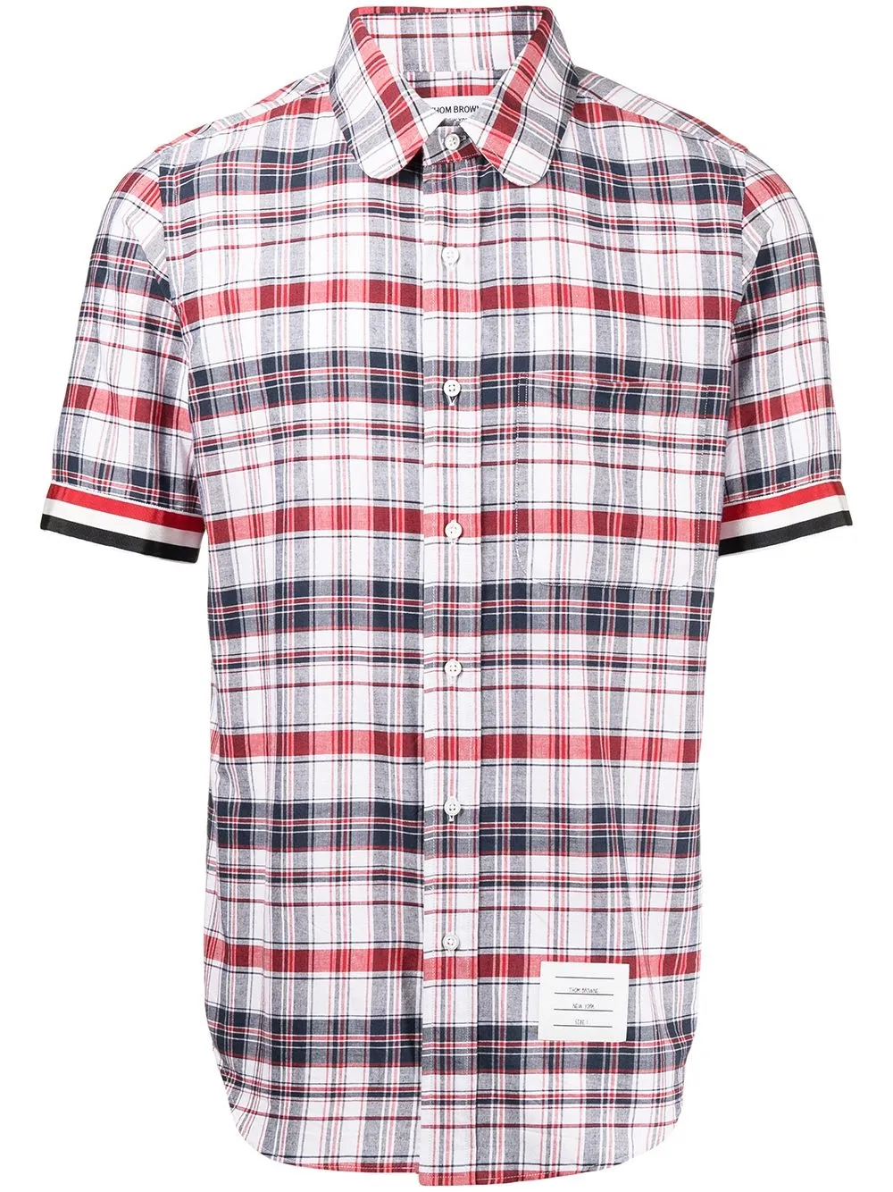 

Thom Browne camisa a cuadros de manga corta - Rojo